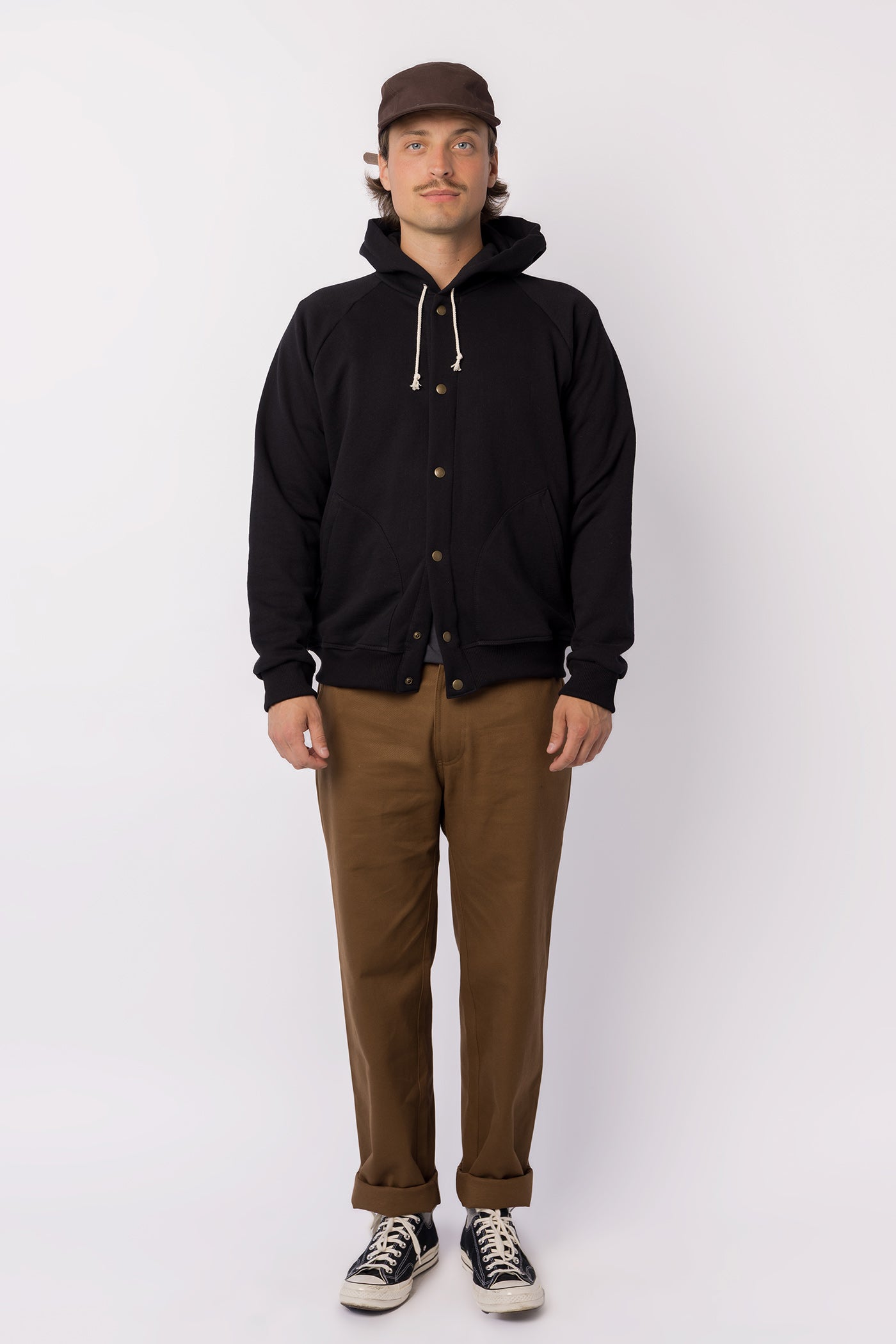 Snap Hoodie - Black