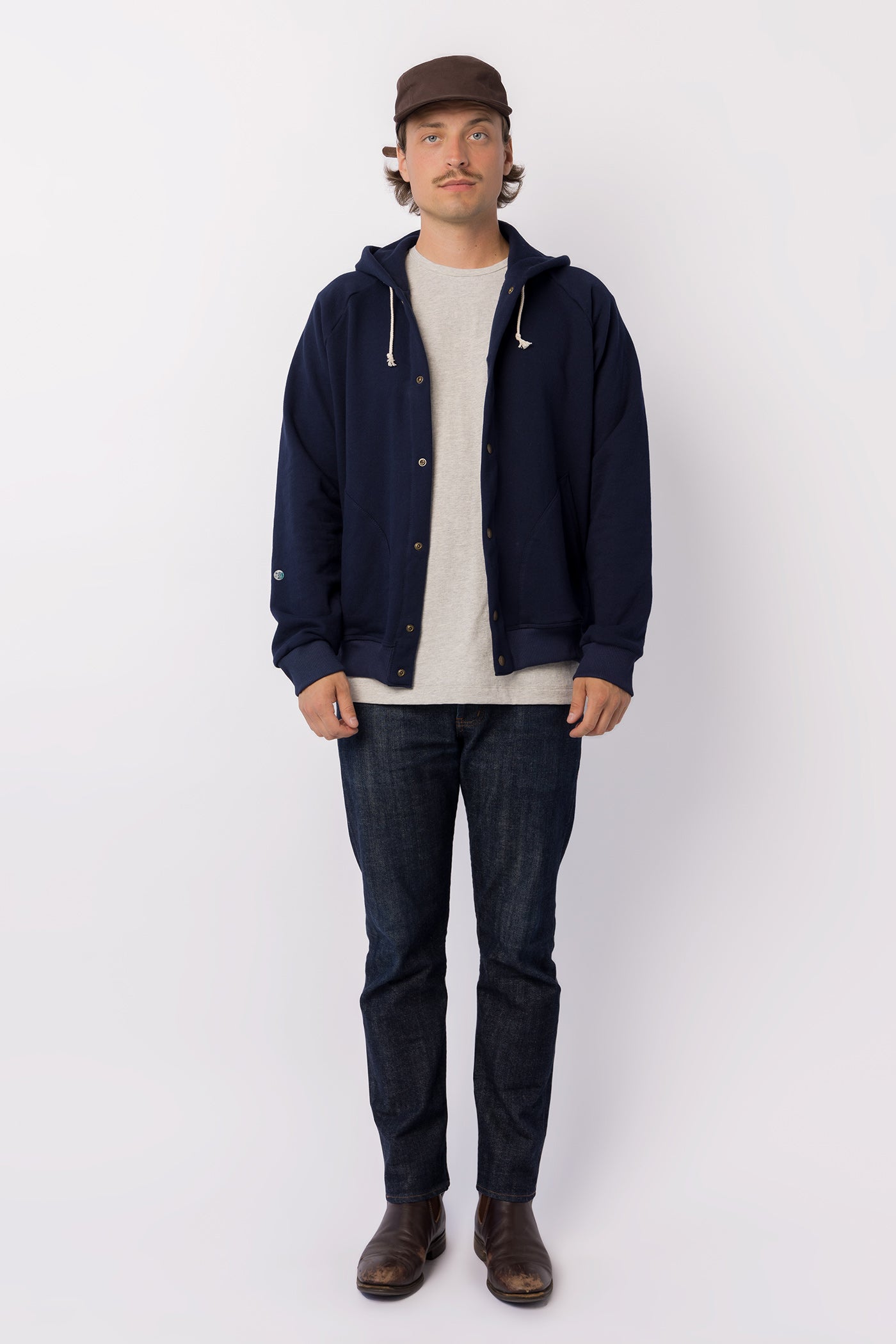 Snap Hoodie - Navy
