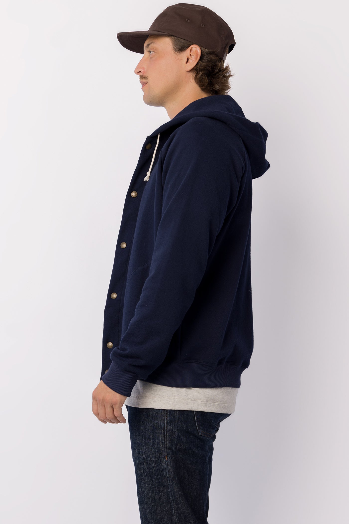Snap Hoodie - Navy