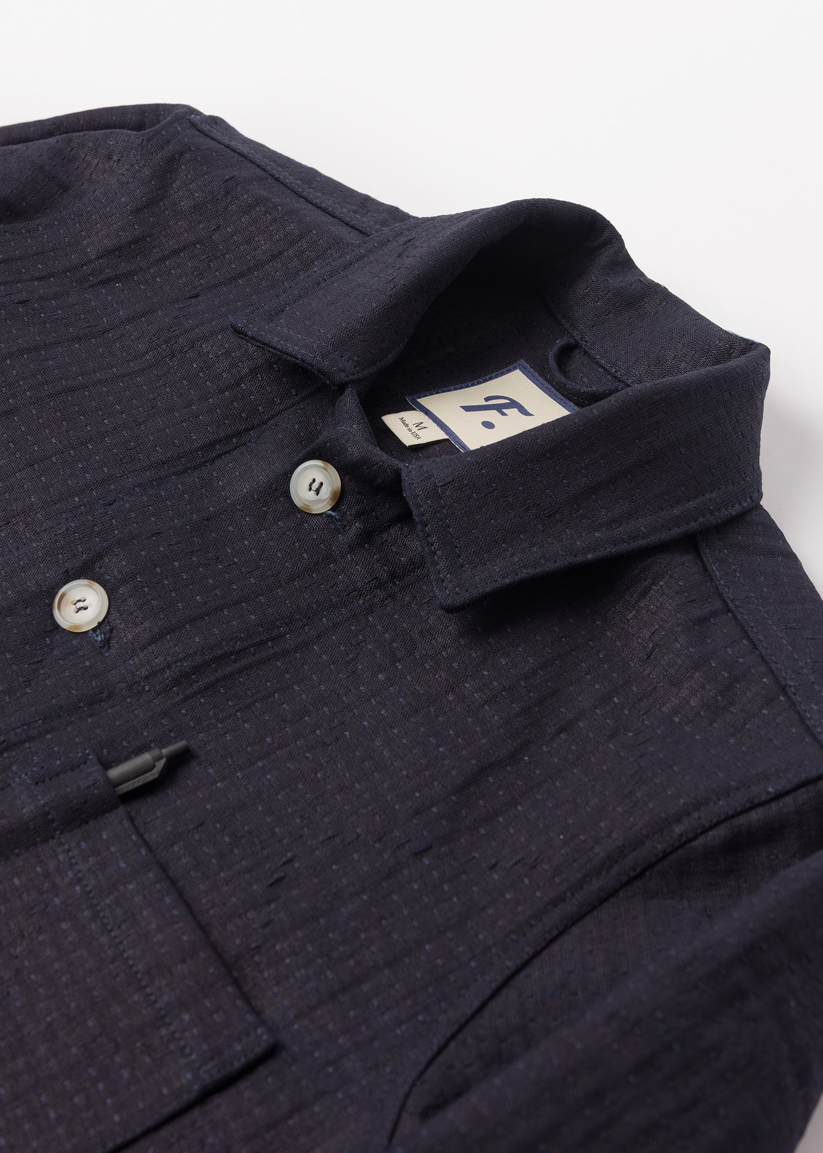 Sashiko Studio Coat - Indigo