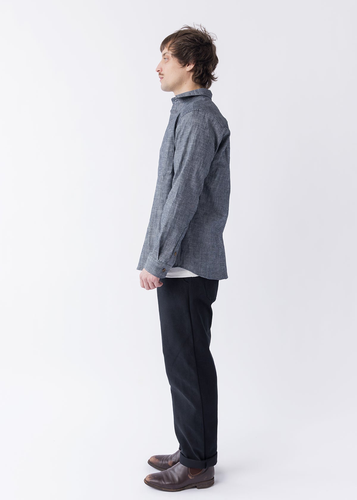 Weathervane Shirt –  Indigo Hemp Chambray